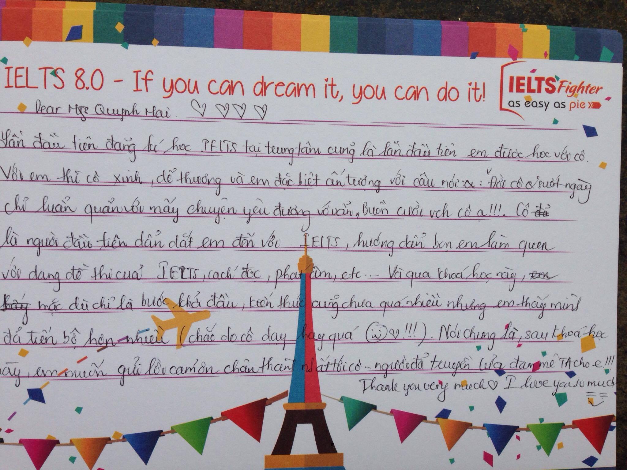 Cảm nhận học viên lớp Pre134 IELTS Fighter