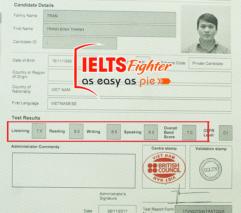 IELTS Fighter - Học viên điểm cao
