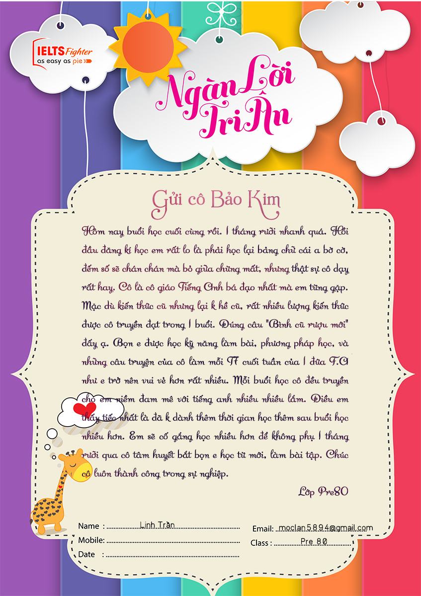 MS25 - Gửi cô Bảo Kim - Cô là giáo viên tiếng Anh bá dạo nhất em từng gặp