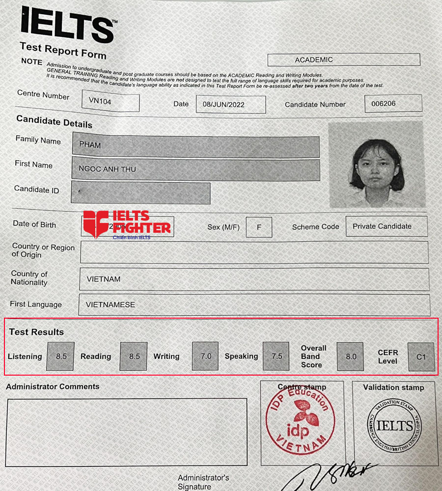 anh thư 8.0 ielts